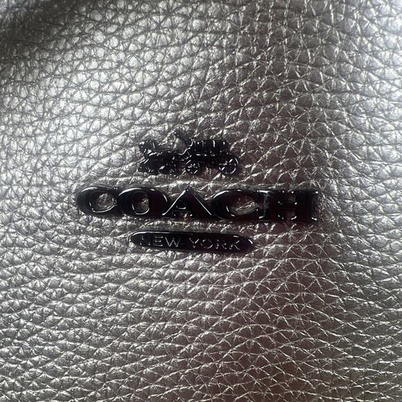 Coach Charlie Carryall Gold Metallic Leather Shoulder Bag 31037 - Picture 7 of 14